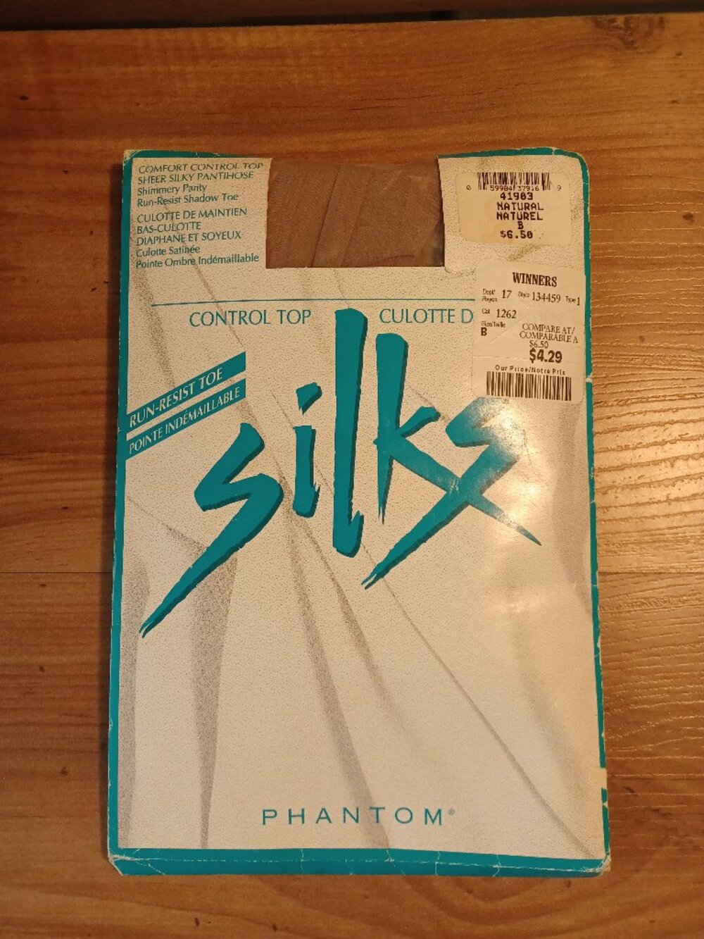 Vintage Pantyhose Silks Essentials Control Top Color Natural